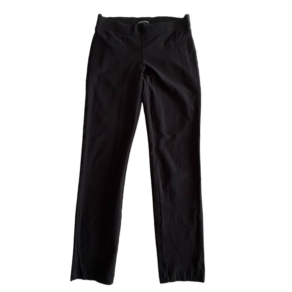 Eileen Fisher Womens Size XS Pants Washable Stretch Crepe Slim Ankle Black